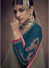 Sea Blue Faux Georgette With Heavy Embroidery Gharara-Bottom Salwar Suit
