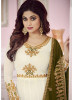 Off White Real Georgette Ankle-Length Salwar Suit
