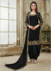 Black Art Silk Patiala Salwar Suit