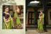 Lime Green Georgette With Heavy Designer Embroidery Saree