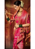 Pink Heavy Embellished Pure Silk Embroidery Saree