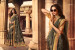 Olive Green Silk With Heavy Embroidery Saree