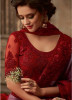 Red Raspberry Silk Embroidery Saree
