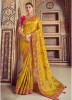 Yellow Pure Modal Banarasi Silk Saree