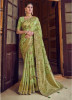 Olive Green Pure Modal Banarasi Silk Saree