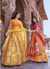 Orange Banarasi Silk Jacquard Lehenga Choli