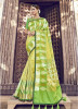 Lime Green Banarasi Pure Silk Embroidery Saree