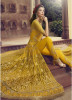 Yellow Net Anarkalis Salwar Suit