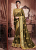 Olive Green Paithani Silk Saree