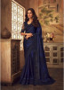 Dark Royal Blue Silk saree