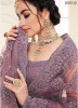Dark Lilac Net Silk Satin 2 Layer Inner With Can-Can Bridal Lehenga Choli