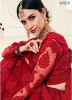 Ruby Red Net Silk Satin 2 Layer Inner With Can-Can Bridal Lehenga Choli