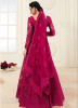 Hot Pink Net Silk Satin 2 Layer Inner With Can-Can Bridal Lehenga Choli