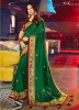 Green Satin Georgette Embroidery Saree