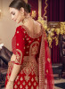 Red Satin Wedding Lehenga Choli