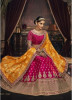 Magenta & Yellow Handloom Silk Designer Lehenga Choli