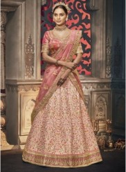 Light Pink & Magenta Handloom Silk Designer Lehenga Choli