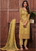Yellow Net Palazzo-Bottom-Salwar Suit
