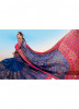 Blue & Magenta Sana Silk Designer Saree