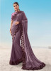 Lavender Imported Lycra Designer Saree