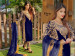 Royal Blue Velvet With Front & Back Embroidery Work Winter Salwar Suit