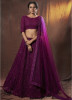 Purple Soft Net Party-Wear Lehenga Choli