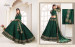 Dark Green Net With Silk Satin Wedding Lehenga Choli
