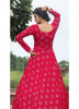 Magenta Georgette Semi-Stitched Floor-Length Gown