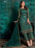 Teal Green Net Designer Salwar Suit