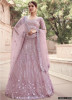 Lavender Soft Net Wedding Lehenga Choli