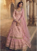 Pink Pure Dola Jacquard Ghagra-Bottom Salwar Suit
