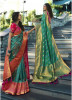 Teal Green Pure Banarasi Silk Saree