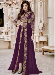 Purple Georgette Salwar Suit