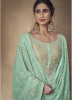 Mint Pure Banarasi Jacquard Salwar Suit