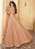 Cream & Gold Net With Embroidery Work Ankle-Length Salwar Suit