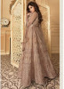 Dark Beige Net With Embroidery Work Ankle-Length Salwar Suit