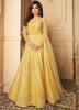 Yellow Net With Embroidery Work Ankle-Length Salwar Suit