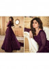 Dark Purple Net With Embroidery Work Ankle-Length Salwar Suit