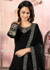 Black Art Silk Patiala Salwar Kameez