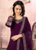 Purple Art Silk Patiala Salwar Kameez