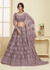 Thistle Net With Silk Satin Two Layer Inner With Can Can Wedding Lehenga Choli