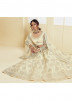White Net With Silk Satin Two Layer Inner With Can Can Wedding Lehenga Choli