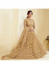 Burly Wood Net With Silk Satin Two Layer Inner With Can Can Wedding Lehenga Choli