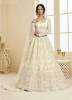 White Wood Net With Silk Satin Two Layer Inner With Can Can Wedding Lehenga Choli