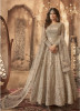 Beige Net With Front N Back Neck Embroidery Ankle Length Salwar Suit