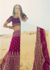 Purple Banarasi Silk With Heavy Work Wedding Lehenga Choli