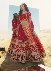 Multicolor Banarasi Silk With Heavy Work Wedding Lehenga Choli