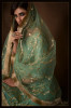 Sea Green Soft Net Sharara-Bottom Salwar Suit