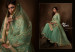 Sea Green Soft Net Sharara-Bottom Salwar Suit