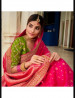 Deep Pink Banarasi Silk Saree